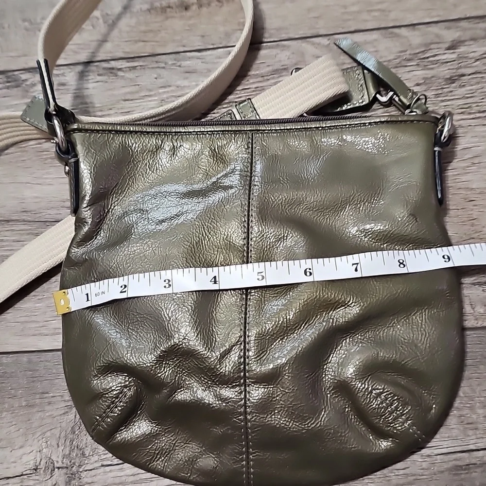 Coach Gray Patent Leather Crossbody Bag